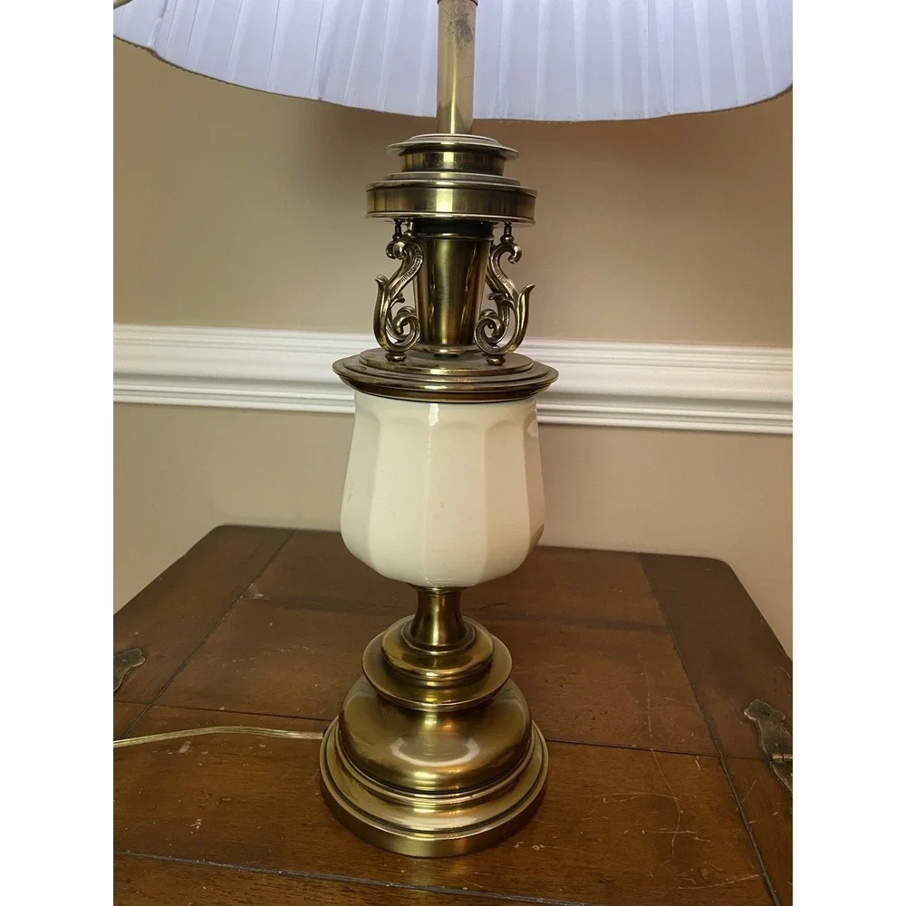 Vintage Brass And Ceramic Lamp 31
